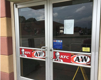 Portes battantes commerciales NFRC AS2047 CE TOMA KFC, portes doubles extérieures, portes en verre et aluminium pour espaces publics