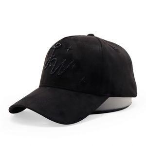 Casquettes de baseball de haute qualité à 5 panneaux en daim avec logo brodé personnalisé, chaîne et strass - Product Image 3