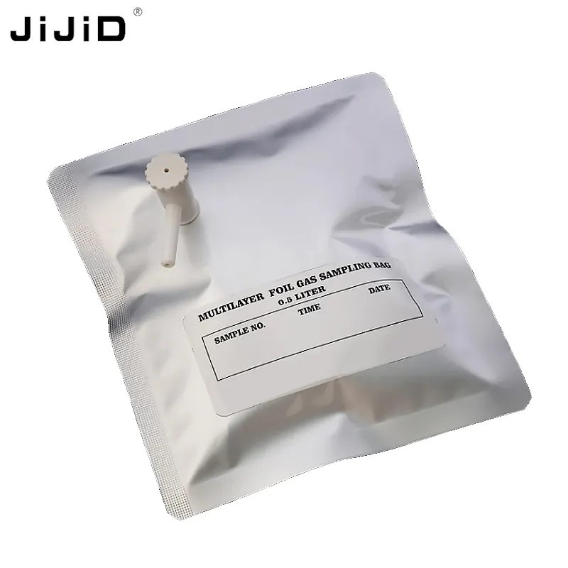 JiJiD çift vana 0.1l-15l alüminyum folyo gaz örnekleme çantası