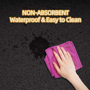 Tapis de protection pour vélo Peloton et tapis de course elliptique, PVC 6 mm, 36x78 pouces, fabriqué à la machine, antidérapant, moderne, amorti, lavable, résistant aux taches, pour le soin des pieds - Product Image 4