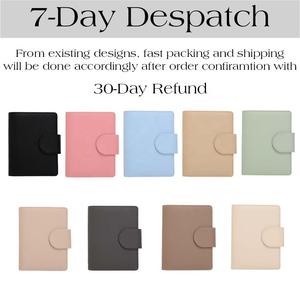 Hongbo, superventas, espiral en relieve, guijarros de cuero, anillo de lujo, <span class=keywords><strong>Agenda</strong></span> A6, planificador, billetera de dinero, carpeta de presupuesto, hojas sueltas para mujer - Product Image 3