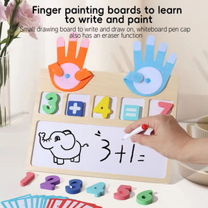 <span class=keywords><strong>2</strong></span> In 1 Wiskunde Leermiddelen Montessori Houten Speelgoed Vinger Met De <span class=keywords><strong>Hand</strong></span> Tellen Spel Tekentafel Speelgoed Voor Kinderen Educatieve Wiskunde - Product Image 4
