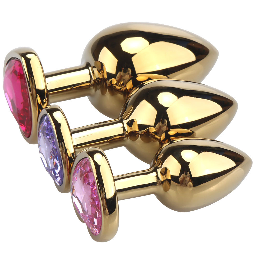 3pcs Set Luxury Metal Butt Toys - Heart Shaped Anal Trainers
