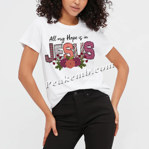 All My Hope Is in Jesus Prints Transfer Iron on Western Christian Design Prensa de calor Sunflower Hope Transfer Western Jesus DTF - Product Image 6