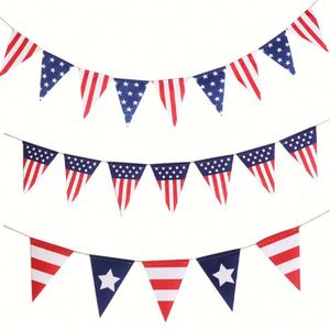Drapeaux promotionnels personnalisés FT, drapeaux américains, bannières, polyester à double couture, mât en aluminium, pour l'extérieur, fête de l'Indépendance - Product Image 1