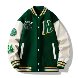 Großhandel benutzer definierte Streetwear College Uni-Jacke Männer Frauen Baseball Bomber Letterman Uni-Jacke für Männer