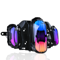Feu arrière LED Fazzio 125 contrôlé par application, certifié E-Mark SGS, haute luminosité, multi-modes, feu de freinage et clignotant pour moto