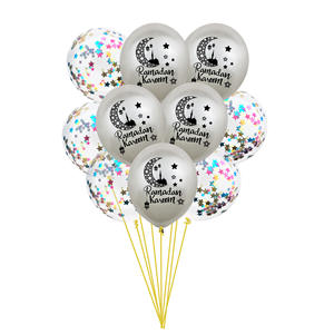 Addobbi musulmani Eid Balloon Ramadan Kareem Balloon Kit 12 pollici Ramadan Mubarak lattice palloncino forniture per feste islamiche - Product Image 6