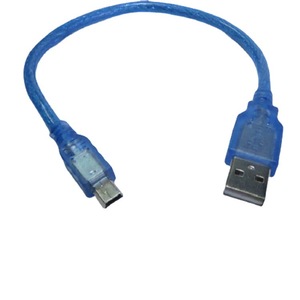Cable de Datos Mini USB 5p Macho a Macho de 30cm, Azul, Blindado, Completamente de Cobre - Product Image 5