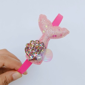 Adorable Barrette-Serre-tête Coquillage et Perles pour Petites Filles, Accessoire Cheveux d'Inspiration <span class=keywords><strong>Sirène</strong></span> pour Enfants - Product Image 3