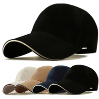 Casquette de baseball personnalisable avec logo, en coton, à visière sandwich, style Dad Hat, unie, vierge, casquette de sport avec sangle réglable pour usage extérieur
