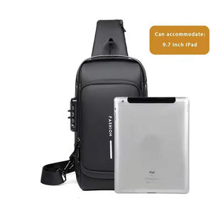 Individuelles Logo Herren Brusttaschen PU Polyester Brusttasche Wasserdicht Diebstahlsicher Schultertasche für Reisen Einzel-Schulter Crossbody-Tasche - Product Image 2
