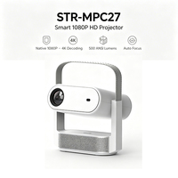 Projecteur vidéo Smart Beam, résolution native 1080P, 500 ANSI lumens, prend en charge la 4K, Android 14, mise au point automatique, correction de la distorsion trapézoïdale, home cinéma