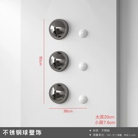Boule en acier inoxydable poli miroir SS304 316 30 mm / Boule entière / Demi-boule Décoration murale Art déco moderne pour jardin