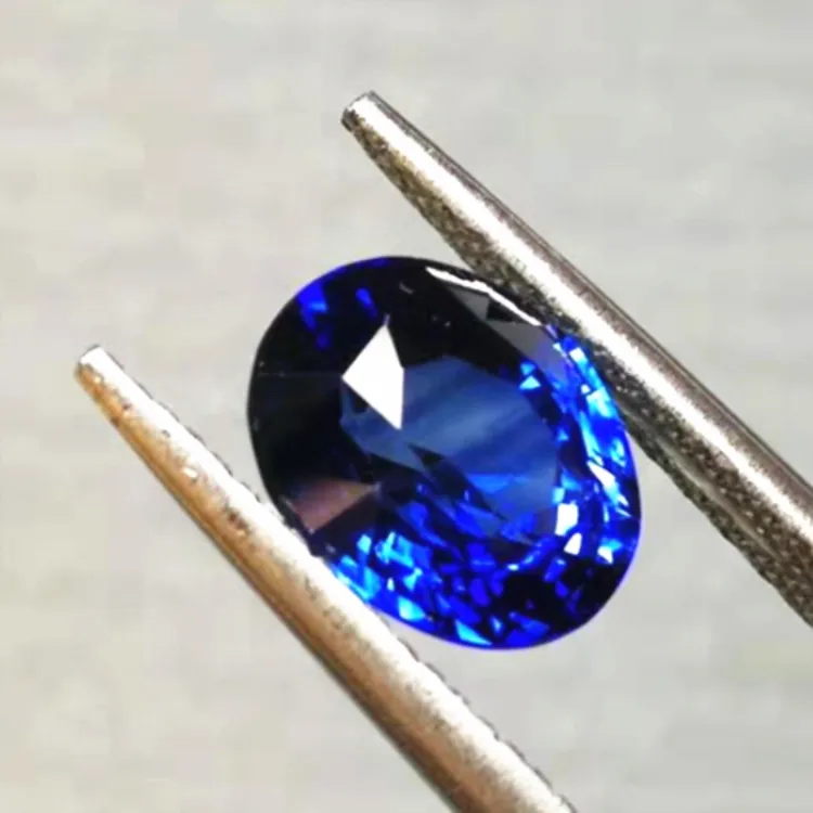 Grosir Perhiasan Batu Permata Alami Safir Tanpa Panas Biru Royal Sri Frankfurt Ceylon 2,95ct Batu Permata Alami Longgar