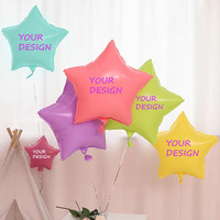 Ballons personnalisés en feuille d'aluminium avec logo et nom, 18 pouces, couleurs assorties, à remplir à l'hélium, pour la promotion d'entreprise