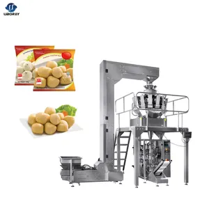 Full Automatic weighing frozen food fishball meatball cheese balls sealing packaging machine
