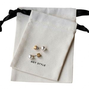 Factory Customized Eco-Friendly Cotton <b>Drawstring</b> Dust Bags Portable Jewelry <b>Drawstring</b> Bag - Product Image 4