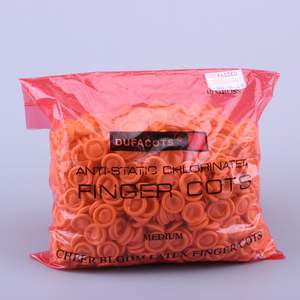 Poedervrije Cleanroom Latex Vingerkraam Geel Antislip Laag Chloor Antistatische Esd Latex Vingerbedden Voor Horloges Industrie - Product Image 4