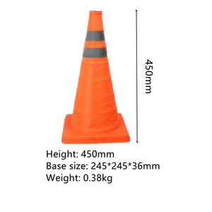 Chiều cao 450mm có thể thu vào an toàn đường Bộ nón bật lên hình nón giao thông có thể gập lại - Product Image 3