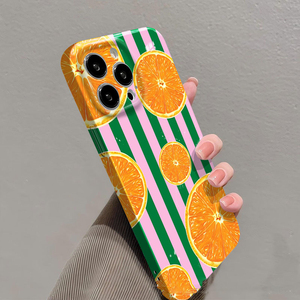 Funda Protectora Rígida para Teléfono Móvil con Diseño de Rayas Verdes y Naranjas, Impresión de Película Fotográfica, para <span class=keywords><strong>iPhone</strong></span> X, Xr, Xs, 11, 12, 13, 14, 15, 16, 17, 18 Pro Max - Product Image 4