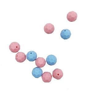 Lebensmittelechte Silikon-Beißperlen mit Facetten, leicht zu reinigen, für Babys, zur Linderung von Zahnungsbeschwerden, DIY-Schnullerclips, sensorisches Spielzeug, Schmuckherstellung - Product Image 1