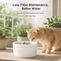 Fontaine à eau automatique pour animaux de compagnie de 3 L, pompe silencieuse, fontaine à eau circulante pour chats et petits chiens, distributeur d'eau fraîche de grande capacité