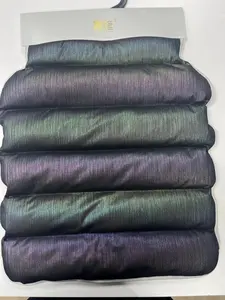 100%polyester Shinny Gilding Discoloration Metallic Foil Crepe Fabric For Jacket Or Dress