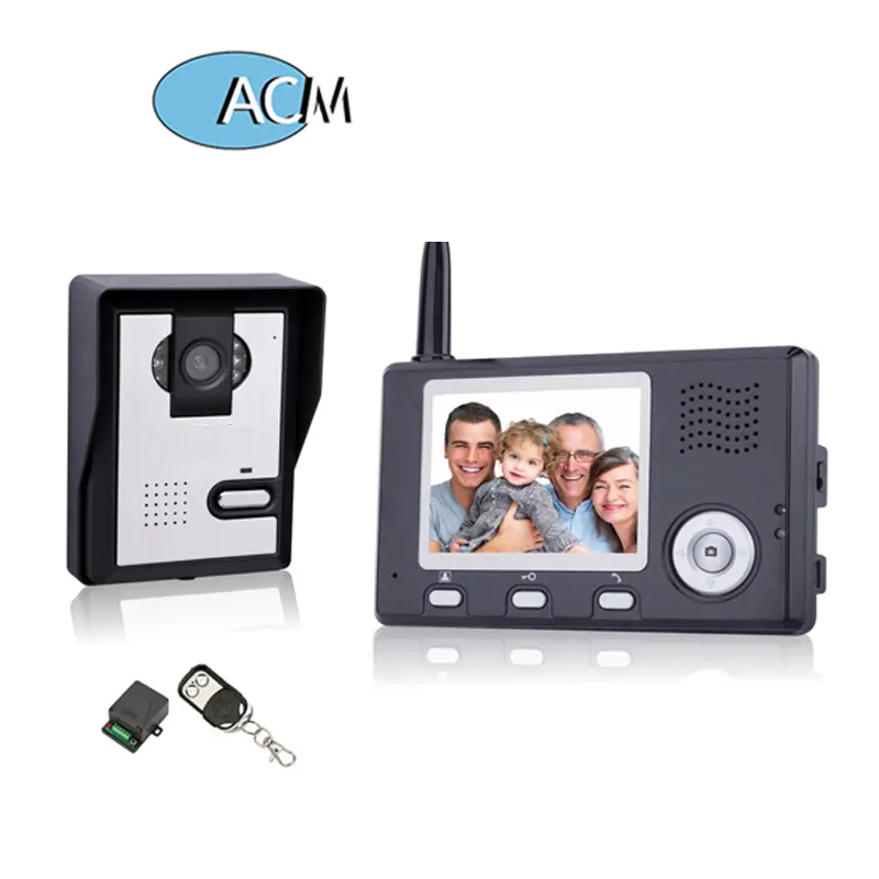 Bel Pintu Kamera 1080 GHz Nirkabel, Bel Pintu Kamera Bel Pintu Wifi Cerdas Interkom Penglihatan Malam IR Keamanan Rumah HD 2.4 P