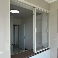 Fenêtre coulissante à deux rails en alliage d'aluminium, insonorisée, fenêtres et portes coulissantes en métal, simple ou double vitrage, feuilleté