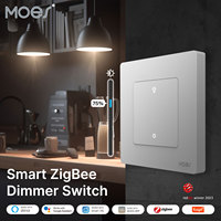 Moes Star Ring Series Moes Gradateur de lumière intégré Touch Smart ZigBee Interrupteur mural à bouton-poussoir