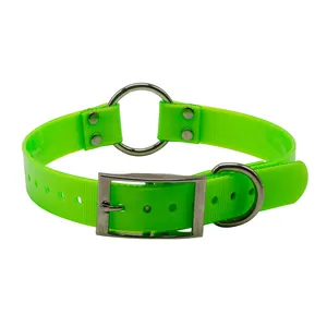 Adjustable Dog Collar Polyurethane TPU with Personalized Plastic Material Waterproof Coated Nylon Custom Neon Green Manufacturer