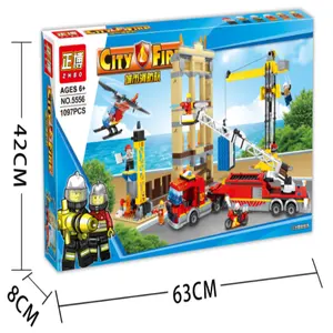 ZHBO 5556消防队益智玩具积木与所有主要品牌legoing儿童玩具兼容