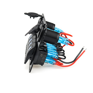 Interrupteur Weichuang 4 voies avec double connecteur USB et détection de tension pour conversion de camping-car, yacht, voiture - Product Image 1