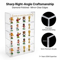 Présentoir de collection portable moderne multi-niveaux en acrylique pour figurines de mascotte, mini-trophées et objets de sport