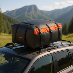 Sac de transport de toit Vevor, 20 pieds cubes, carré, PVC imperméable, pour voitures avec ou sans barres de toit - Product Image 2