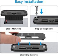 Panel Outlet USB RV: Pengisi Daya Panel 3-Port 12V/24V, USB-C PD3.0 18W, USB-A QC3.0 18W untuk Mobil Truk Camper