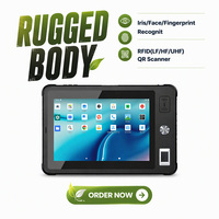 Tablet Android Biometrik Iris Bersertifikasi RoHS Tahan Banting 8 Inci 6GB RAM 128GB Baterai 10000mah Navigasi GPS Perbankan Keuangan