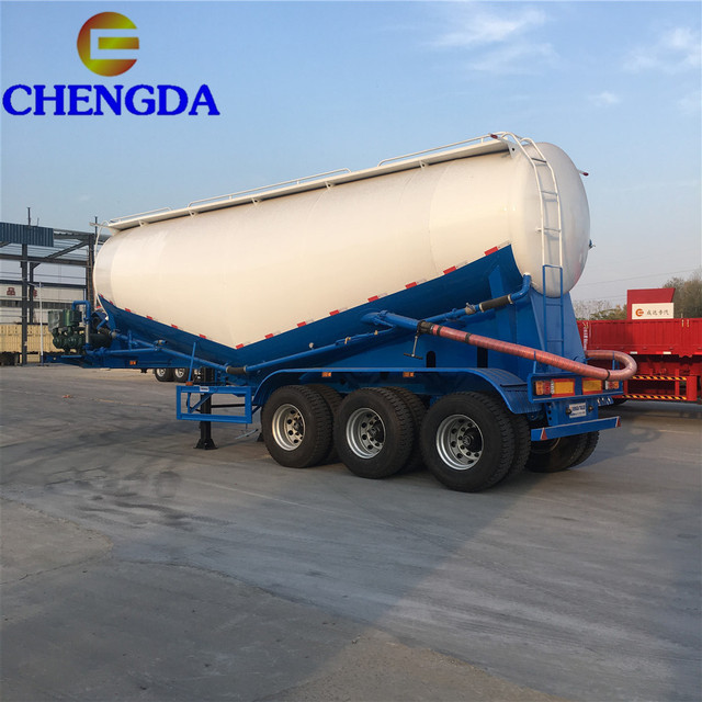 Cubic Meter Cement Bulk Carrier Storage tank Three-axle diesel Engine 30-60 Tons Steel Cement Tanker Semi-trailer