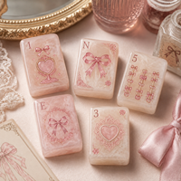 Jeu de Mahjong Américain Raffiné et Élégant en Résine Marbrée Ambre, Tuiles de Mahjong Personnalisées, Pièces de Jeu à Caractères Personnalisés, Ensemble de Mahjong de Collection