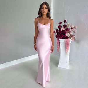 King Mcgreen Star <span class=keywords><strong>été</strong></span> Satin Maxi moulante Sexy événement nuit <span class=keywords><strong>mariage</strong></span> <span class=keywords><strong>invité</strong></span> femmes Corset robes de soirée <span class=keywords><strong>robe</strong></span> fendue de haute qualité - Product Image 4