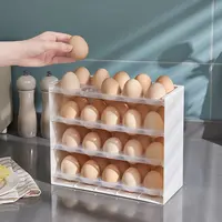 متعددة طبقة الثلاجة بيضة بلاستيكية صندوق تخزين حامل البيض المنظمون صينية