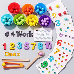 Jouets éducatifs Montessori inspirés de la motricité fine Opération Cognition numérique Intelligence bénéfique Clip perles bébé - Product Image 3