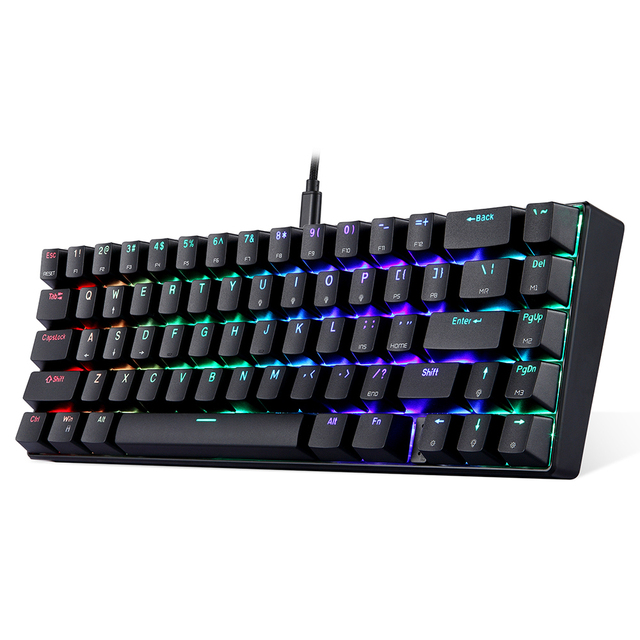 67 Keys Colorblock Keycaps Laptop Office Keyboard Notebook Gaming Mechanical Keyboard Thai Language Hotswap Rgb Backlit Keyboard
