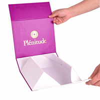 Boîte cadeau pliante magnétique de luxe personnalisée, logo en relief imprimé, boîte d'emballage en carton rigide pour chapeaux et bijoux haut de gamme