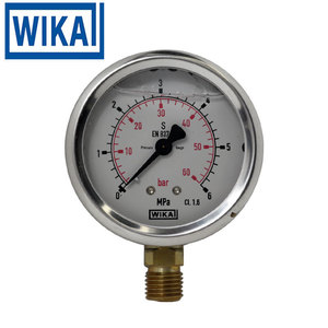 Manómetro Wika EN837-1 de Acero Inoxidable para Vacío, Gas y Aceite, Bar/Mpa, Alemania - Product Image 1