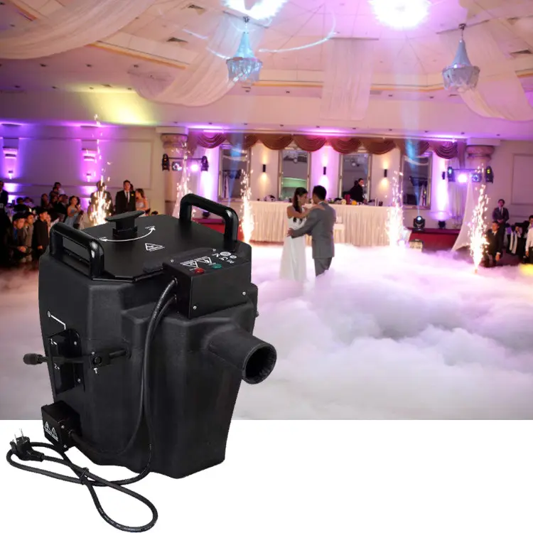 DJ sahne atmosferi özel efektler ekipmanları 3500W kuru buz düşük yalan sis makinesi etkisi sahne düğün parti kulübü duman makinesi
