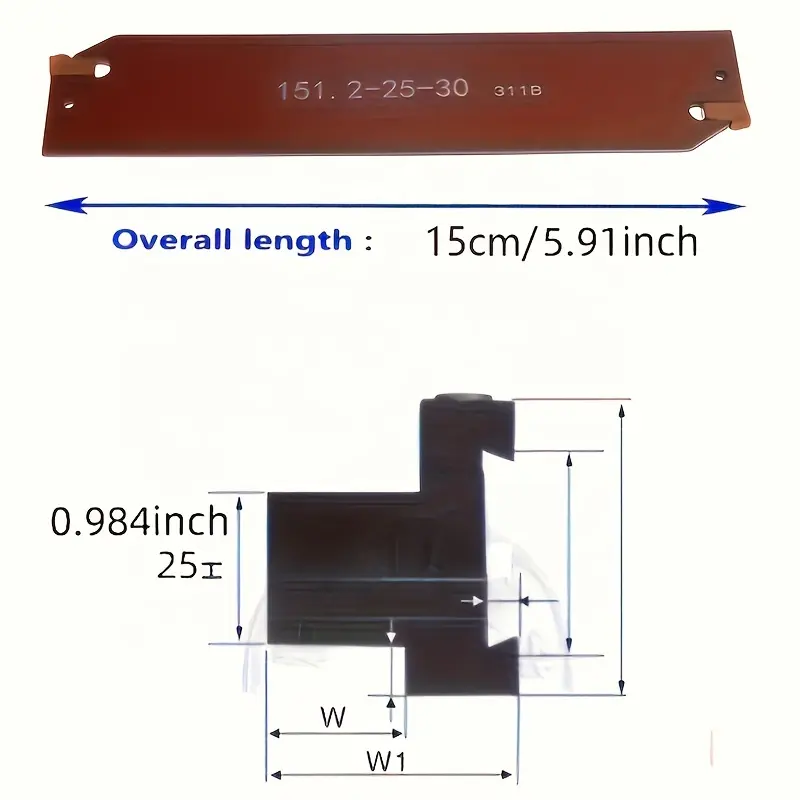 3MM Blade For Parting N151.2 T-Max Q-Cut Carbide Insert Shank Tool For Grooving Full Model Internal Turning 151.2-25-30