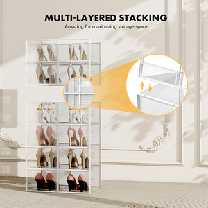 Bán Buôn Giày Trong Suốt Hộp Dày Giày Lưu Trữ Hộp Nhựa Gấp Chống Bụi Quần Áo Lưu Trữ Hộp Có Thể Xếp Chồng - Product Image 3