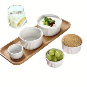 Ramequins en céramique blancs classiques écologiques en gros pour la cuisson de soufflés, puddings, crèmes anglaises et crème brûlée - Product Image 4